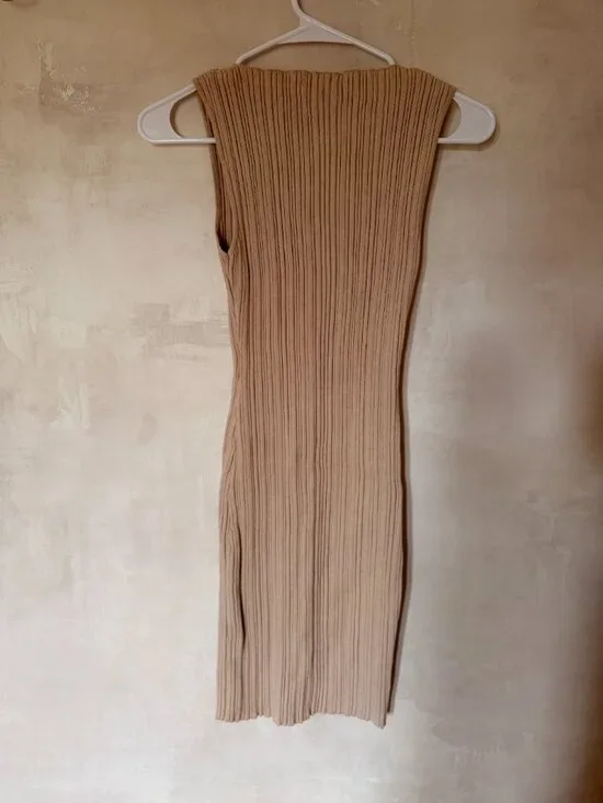 White Fox Let's Stay Up Mini Dress Cream M - Picture 6 of 7